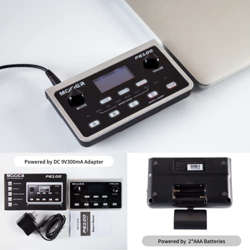 MOOER PE100 Portable Desk Top Guitar Multi Effects with 198 presets, 36 effects, Drum Machine, Metronome, Tap Tempo, Aux In Headphone | The Storepaperoomates Retail Market - Fast Affordable Shopping