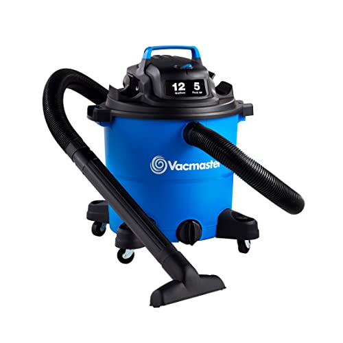 Vacmaster Vacmaster-12 Gal. Wet/Dry Vacuum 5 HP 2-1/2″ Hose (VOC1210PF), Blue