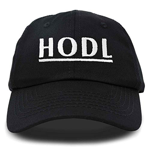 DALIX Cryptocurrency Hats HODL Dad Caps Blockchain Ethereum Bitcoin Litecoin Black