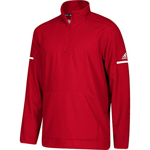 adidas Team Iconic Long Sleeve Quarter-Zip Top – Men’s Multi-Sport M Power Red/White