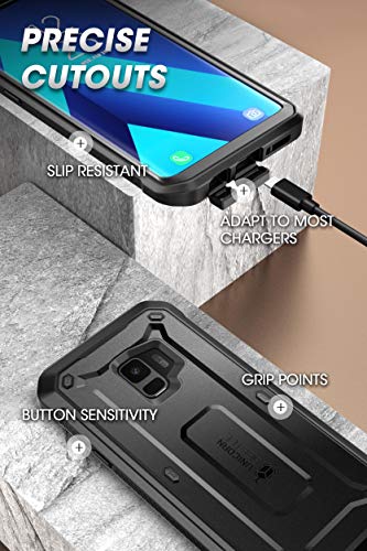 SUPCASE Unicorn Beetle Pro Series Case Designed for Galaxy S9 (NOT PLUS), with Built-In Screen Protector Full-body Rugged Holster Case for Galaxy S9 (2018 Release) (Black) | The Storepaperoomates Retail Market - Fast Affordable Shopping