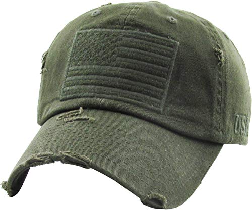 KBVT-209 OLV Tactical Operator with USA Flag Patch US Army Military Baseball Cap Adjustable