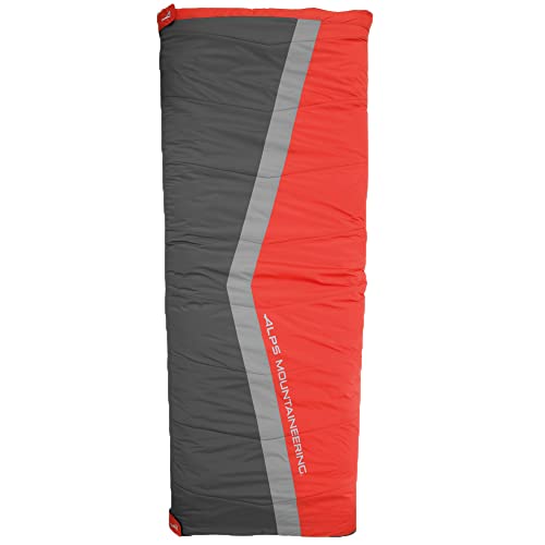 ALPS Mountaineering Cinch +20 Sleeping Bag Flame Red/Coal, 82″ x 35″, 20