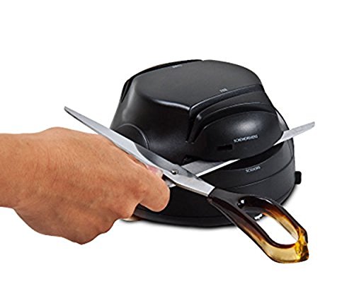 Electric Professional Knife Sharpener Tool 3-in-1 Sharpening Machine for Knives Scissors and Screwdrivers Retractable Cord Secure Anti-slip Black Sharpen Kitchen Appliance Kit | The Storepaperoomates Retail Market - Fast Affordable Shopping