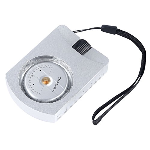 Ueasy Professional Aluminum Accurate Altimeter Compact Handheld Clinometer for Measuring Heights Slopes Angles Silver