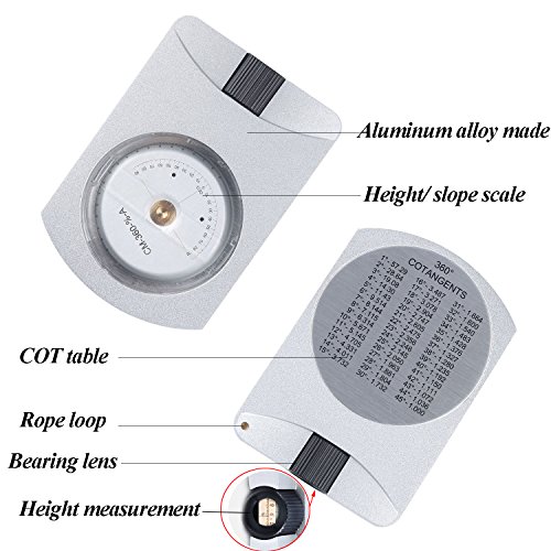 Ueasy Professional Aluminum Accurate Altimeter Compact Handheld Clinometer for Measuring Heights Slopes Angles Silver | The Storepaperoomates Retail Market - Fast Affordable Shopping