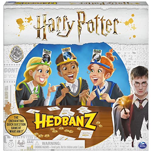 Spin Master Games Hedbanz, Harry Potter Card Game Gift Toy Merchandise Family Board Game Based on The Wizarding World Books & Movies, for Adults and Kids Ages 7 and Up