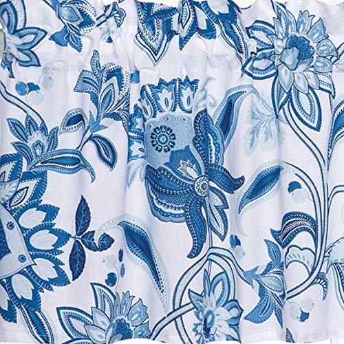 C&F Home Julianna Blue Floral Botanical Garden Spring Summer Cotton Bedroom Guestroom Premium Window Valance Valance Blue | The Storepaperoomates Retail Market - Fast Affordable Shopping