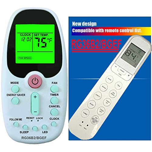 HA-15953 Replacement for Comfortstar Air Conditioner Remote Control RG36B2/BGEF (Display in Fahrenheit)