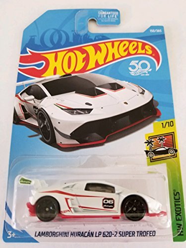 Hot Wheels 2018 50th Anniversary HW Exotics Lamborghini Huracan LP 620-2 Super Trofeo 150/365, White