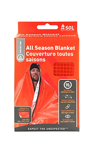 Survive Outdoors Longer Windproof All Season Blanket, 5 x 7 ft