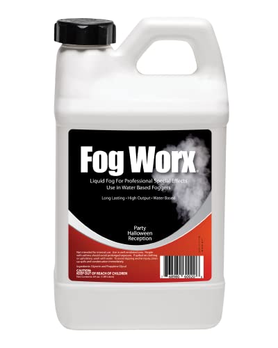 Sanco Industries FogWorx Fog Juice – 1 Half Gallon of Premium Fog Fluid (64oz) – Medium Density, High Output, Long Lasting Fog Machine Fluid