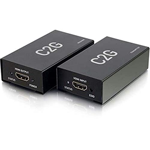 C2G HDMI Extender, HDMI Extender Over Cat5/6, 1080p Support, Up to 164 Feet (50 Meters), Black, Cables to Go 60180