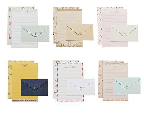 IMagicoo 48 Cute Lovely Writing Stationery Paper Letter Set with 24 Envelope / Envelope Seal Sticker (7)