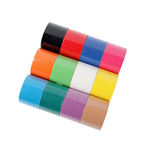 FITOP Kinesiology Tape 12 Rolls Athletic Tape in Rainbow Mixed Colors