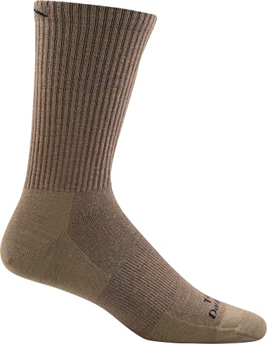 Darn Tough (Style T4018 Lightweight Crew Tactical Sock – Coyote Brown, Large
