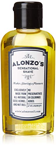 Alonzo’s Sensational Shave – Shaving Oil for Men (1-Pack, 2 Oz Bottle) All-Natural Pre-Shave & After Shave Oil for Face and Body – Moisturizes & Calms Irritated Skin from Razor Burn