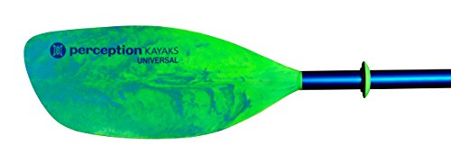 Perception Kayak Universal Kayak Paddle (2 Piece), Lime/Blue, 230cm/90.5″