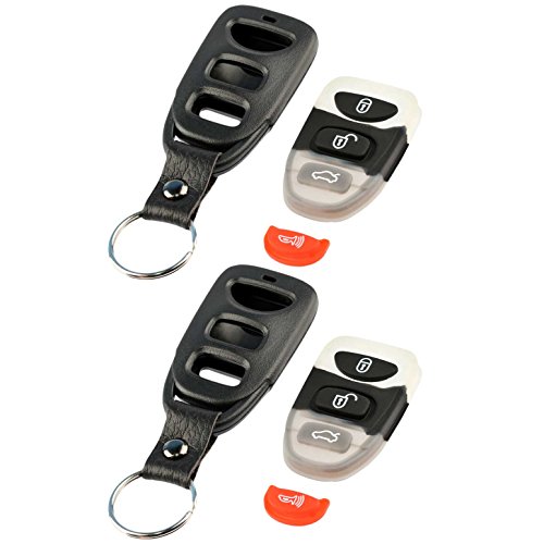 Case Shell Key Fob Keyless Entry Remote fits Hyundai Elantra Sonata/Kia Forte Optima Spectra, Set of 2
