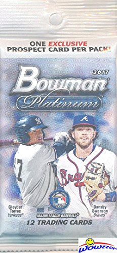 2017 Bowman Platinum Baseball EXCLUSIVE JUMBO FAT Factory Sealed PACK with BLUE PROSPECT Card! Look for Rookies & Autographs of Aaron Judge, Cody Bellinger, Andrew Benintendi  & Many More!