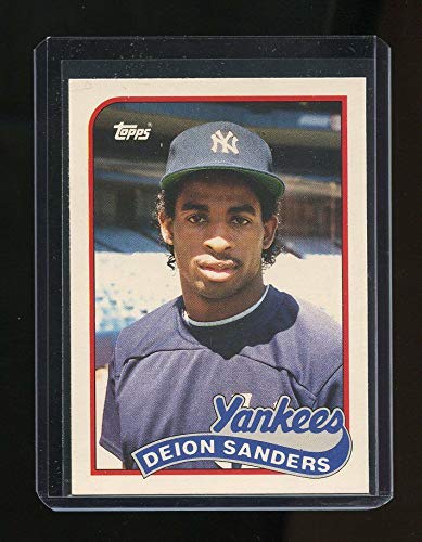 1989 Topps Traded #110T Deion Sanders New York Yankees Rookie Card- Mint Condition Ships in New Holder