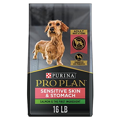 Purina Pro Plan Sensitive Skin and Sensitive Stomach Small Breed Dog Food, Salmon & Rice Formula – 16 lb. Bag