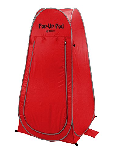 GigaTent Pop Up Pod Changing Room Privacy Tent – Instant Portable Outdoor Shower Tent, Camp Toilet, Rain Shelter for Camping & Beach – Lightweight & Sturdy, Easy Set Up, Foldable (Red)