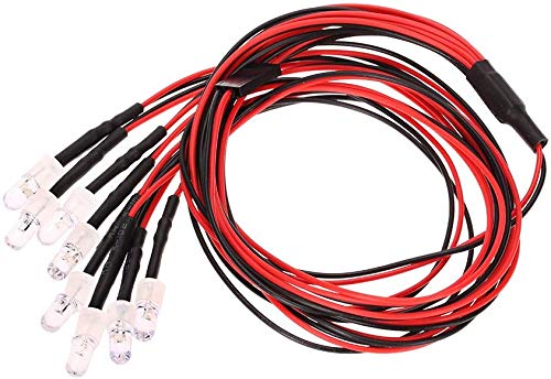 8 LED Light Kit White Red Yellow for 1/10 1/8 Traxxas Redcat RC4WD Tamiya RC Car