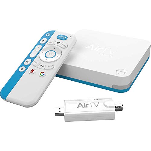 AirTV All-In-One with Dual Tuner Adapter | 3ft Cat5e UTP Cable & ASKA TV Coaxial Cable Splitter | Bonus $25 SlingTV Credit