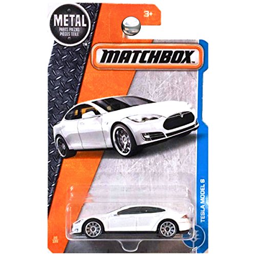 Matchbox 2017 MBX Adventure City Tesla Model S 26/125, White