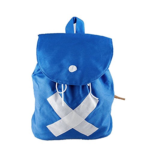 MIUNIKO Unisex Anime Cosplay Tony Chopper Blue Canvas School Backpack One Piece Shoulder Bag