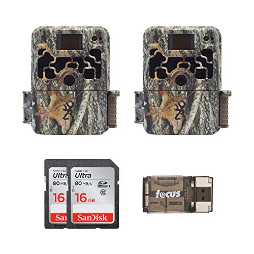 Browning Trail Cameras Two Dark Ops Extreme 16MP Game Cameras with 2 16GB Cards and Focus USB Card Reader