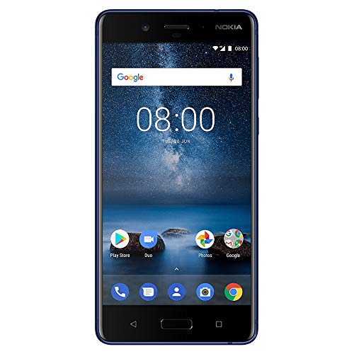 Nokia 8 – Android One (Upgrade to Pie) – 64 GB – Unlocked Smartphone (AT&T/T-Mobile/MetroPCS/Cricket/H2O) – 5.3″ Screen – Glossy Blue