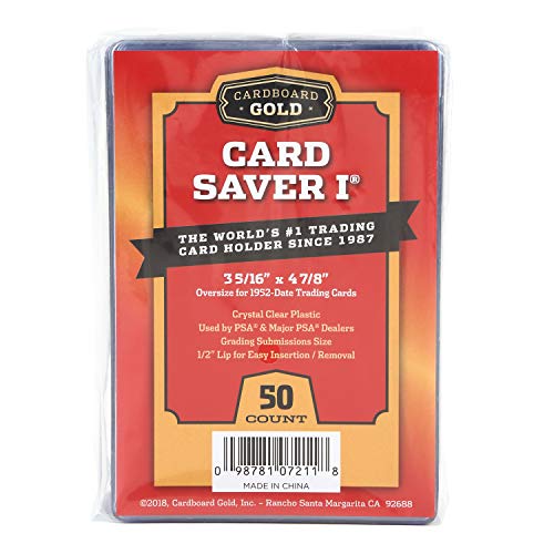 Cardboard Gold Card Saver 1 – Póşsztywny uchwyt NA karty kolekcjonerskie do wysęania oceny – 1 x Opaque 50 Pieces
