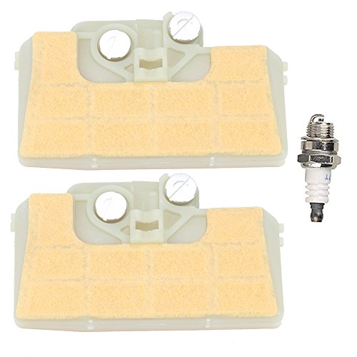 Mckin (Pack of 2) Air Filter with Spark Plug for STHIL 029 039 MS290 MS310 MS390 Chainsaw