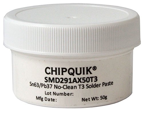 Chip Quik SMD291AX50T3 Solder Paste in jar 50g (T3) Sn63/Pb37 no clean
