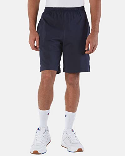 Champion 8180 Men’s 9″ Inseam Cotton Jersey Shorts With Pockets Navy 2XL