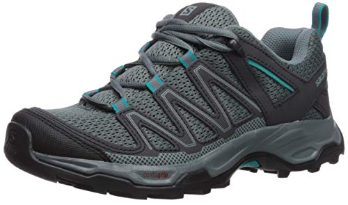 Salomon Pathfinder Hiking Shoes for Women, Stormy Weather/Phantom/Tropical Green, 9 | The Storepaperoomates Retail Market - Fast Affordable Shopping