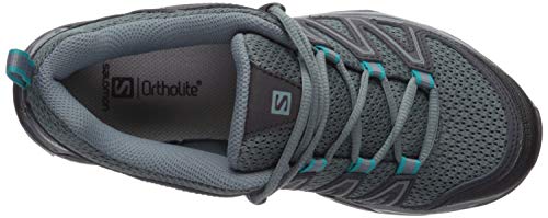 Salomon Pathfinder Hiking Shoes for Women, Stormy Weather/Phantom/Tropical Green, 9 | The Storepaperoomates Retail Market - Fast Affordable Shopping