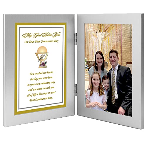 Poetry Gifts First Communion for Daughter or Son from Parents, Grandparents, Godparents, Add 4×6 Inch Photo