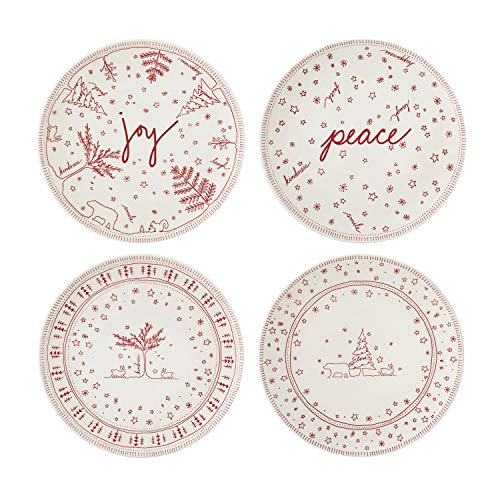 Royal Doulton Ceramic, Holiday Tableware Accent Plate 8in Set/4