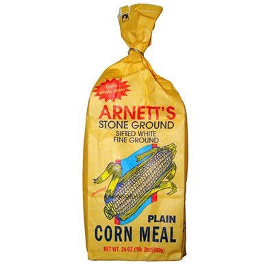 One 5 pound bag of Arnett’s Plain Corn Meal
