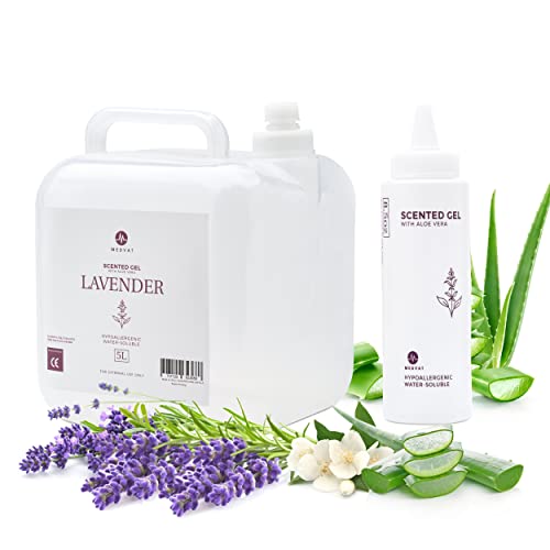 Medvat Clear Transmission Gel – Lavender Scented – 5 Liter Container – Includes 8-oz. Refillable Bottle