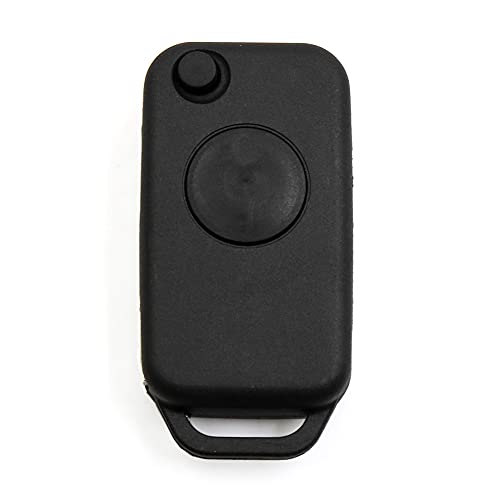 uxcell Flip Folding Uncut Key Remote Control Fob Case Shell Replacement 267102334 for Mercedes-Benz 1 Key Button Black