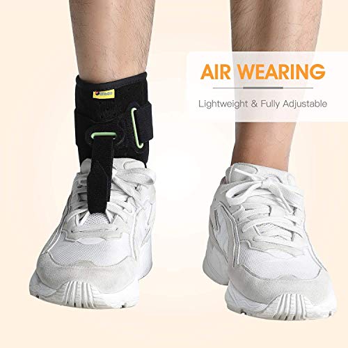 Tenbon Ankle Support Drop Foot Brace Orthosis – Comfort Cushioned Adjustable Wrap Compression For Improved Walking Gait, Prevents Cramps Ankle Sprains (Black) | The Storepaperoomates Retail Market - Fast Affordable Shopping