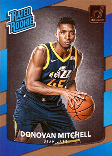 2017-18 Panini Donruss Basketball #188 Donovan Mitchell Rookie Card – Rated Rookie