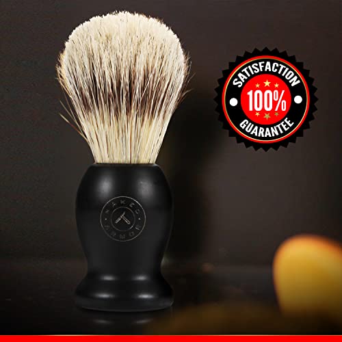 Synthetic Badger Hair Shaving Brush – Futura Synthetic Badger Hair + Handmade Swedish Black Wood Shave Brush, Exfoliating Stiff Bristles, Thick & Creamy Lather For A Great Shave, Great For Travel | The Storepaperoomates Retail Market - Fast Affordable Shopping