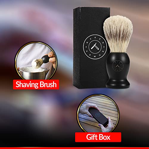 Synthetic Badger Hair Shaving Brush – Futura Synthetic Badger Hair + Handmade Swedish Black Wood Shave Brush, Exfoliating Stiff Bristles, Thick & Creamy Lather For A Great Shave, Great For Travel | The Storepaperoomates Retail Market - Fast Affordable Shopping