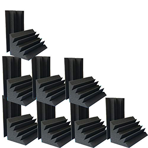 4.72″x4.72″x9.6″ Sale Acoustic Foam 16 PCS in Black Bass trap Soundproof foam