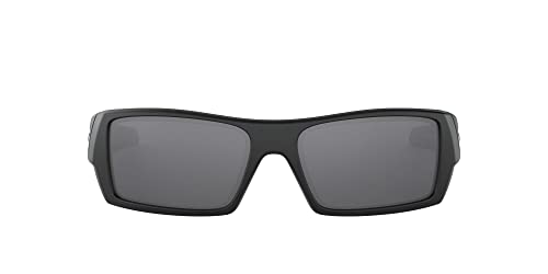 Oakley Men’s OO9014 Gascan Rectangular Sunglasses, Matte Black/Black Iridium, 60 mm